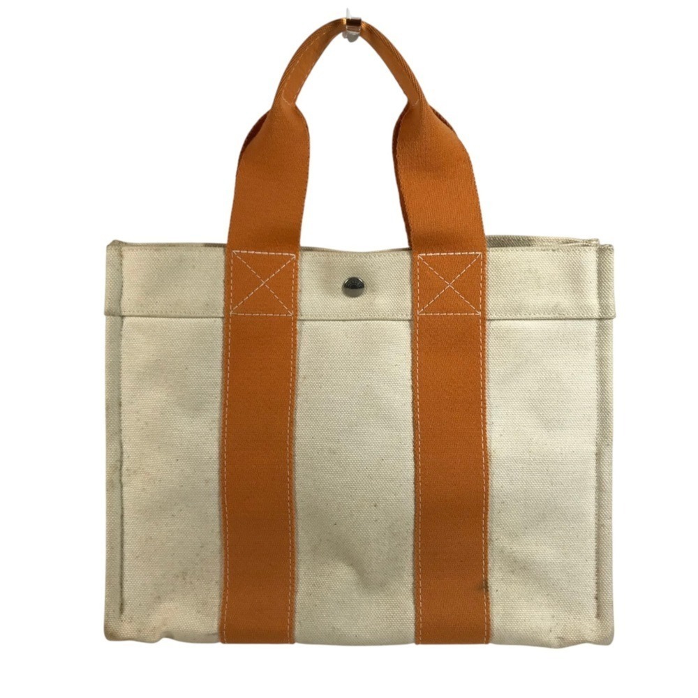HERMES Bora PM Tote Bag Handbag Cotton Men's Women's Orange